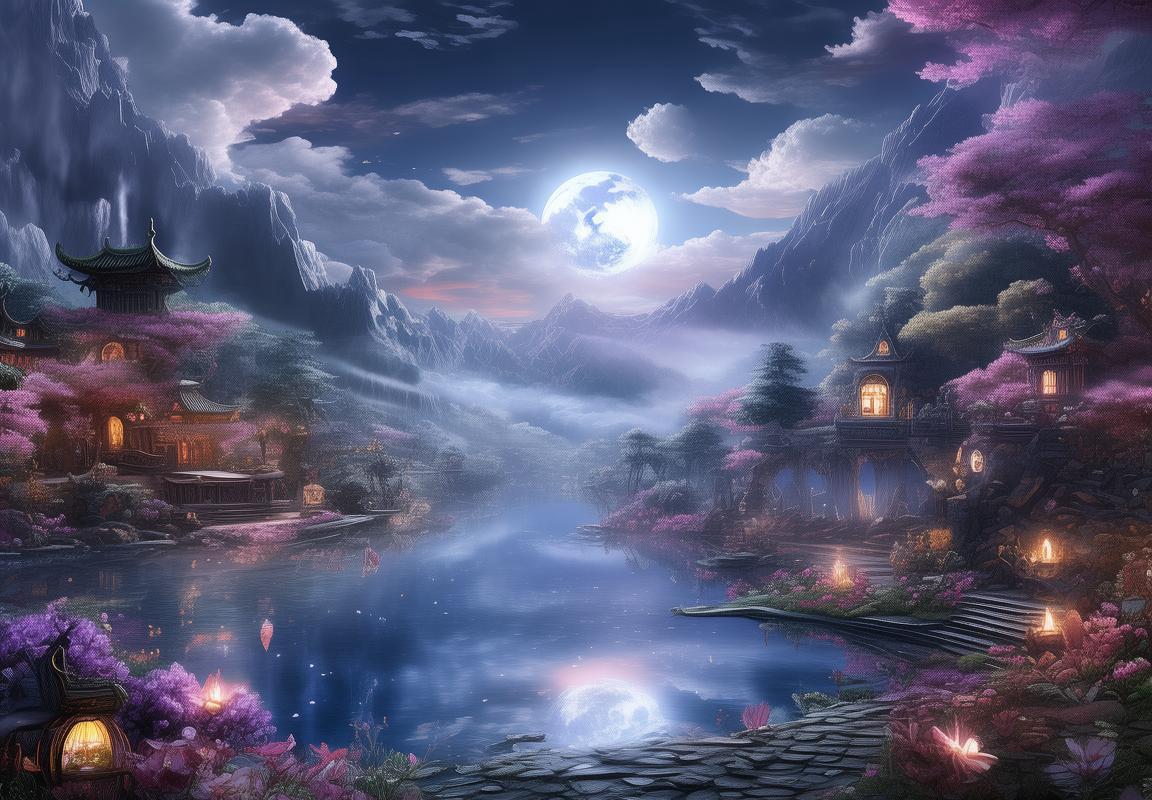 梦幻仙界：星空下的宁静之旅