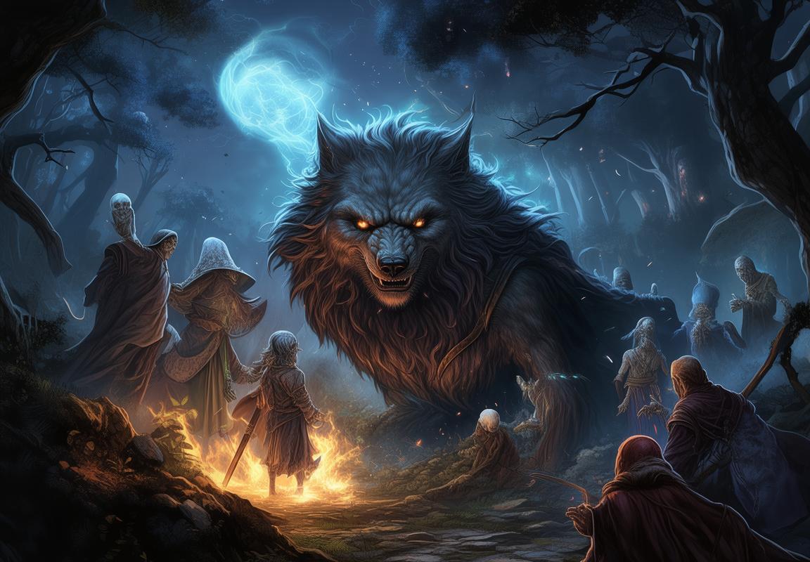 巫师狂猎抵御灰太狼，行尸走肉危机，奇幻冒险故事：巫师对抗灰太狼的魔法冒险世界