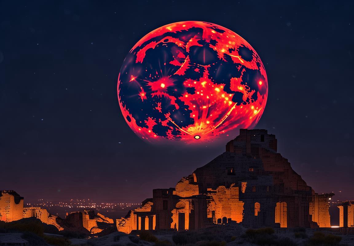 血月传说：揭秘神秘夜空奇观背后的故事
