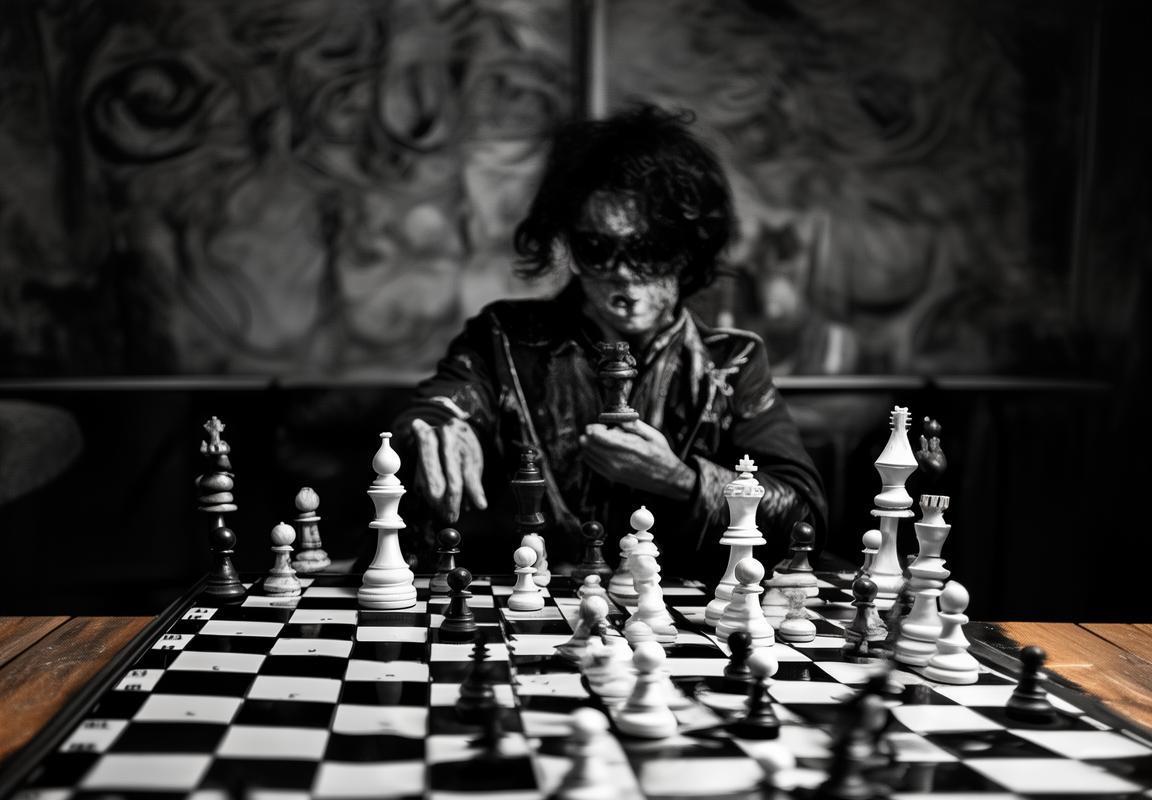 三少与行尸走肉：象棋博弈欢乐加倍，黑白世界中的智慧较量