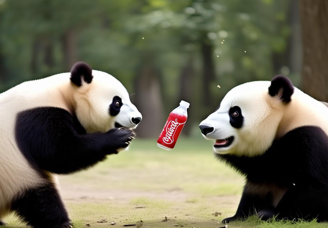 男子可乐砸熊猫挑战引发欢乐瞬间，我们一起见证“可乐熊猫”奇遇记