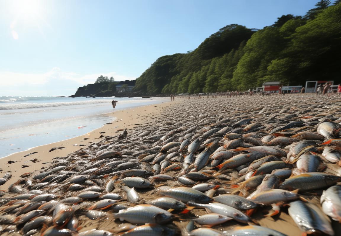 北海道沙滩大量死鱼奇观：鱼海事件体验与海洋生态反思