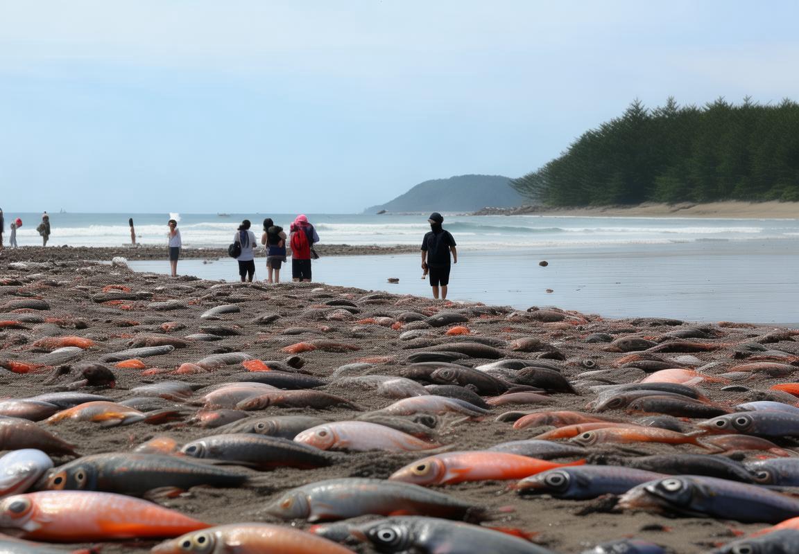 北海道沙滩大量死鱼：意外体验中的挑战与欢笑