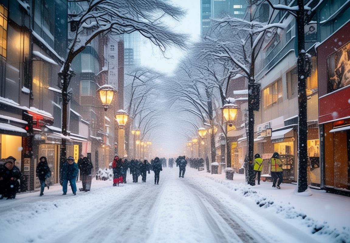 日本遭十年一遇大雪：街头挑战与雪景美图