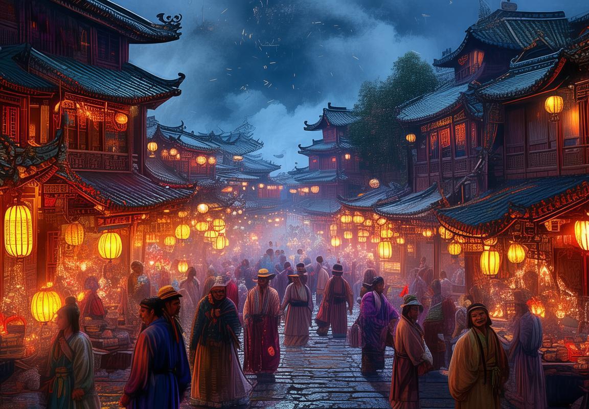 梦回大唐盛世：夜幕下的繁华如画之旅