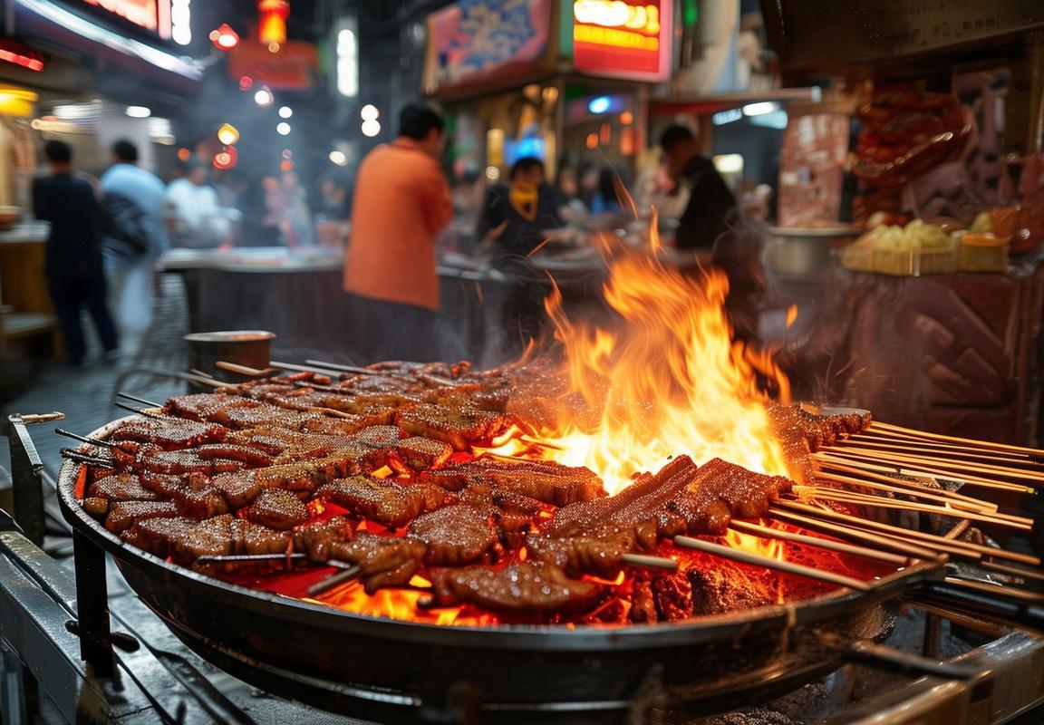 中式烧烤刷屏韩国街头：街头美食体验，韩国美食新风尚