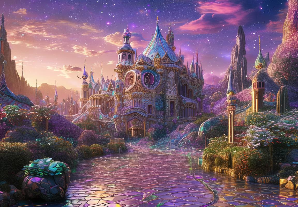 梦幻天宫：探寻神秘仙境的建造者与文明征途