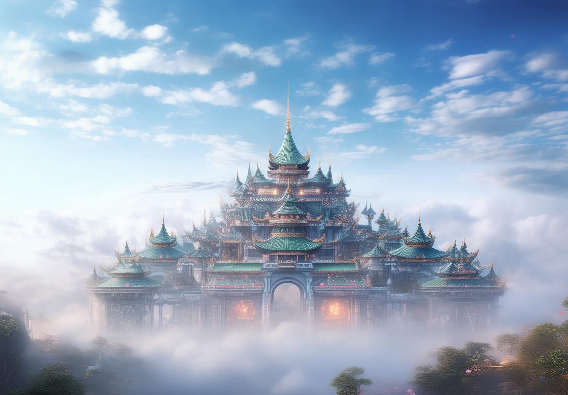 梦幻天宫：神话传说中的仙境之旅