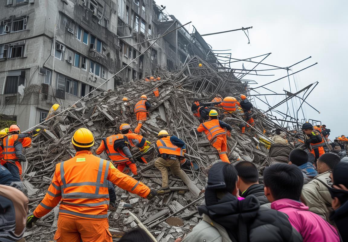 上海建筑工地局部坍塌 众人齐心救援暖心瞬间