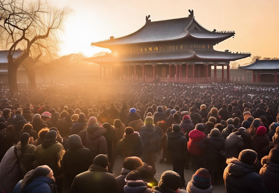 雍和宫万人排队领粥，古都冬日祈福体验