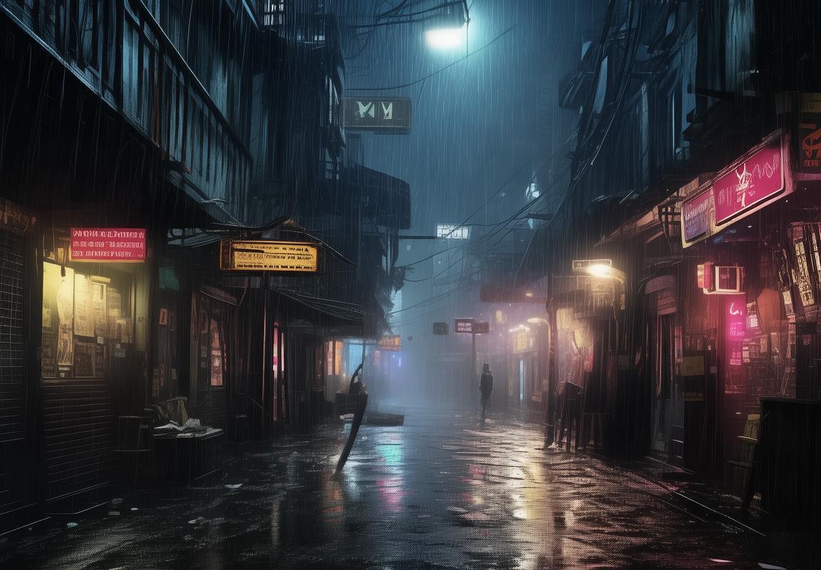 2077年雨夜赛博朋克都市的解谜冒险