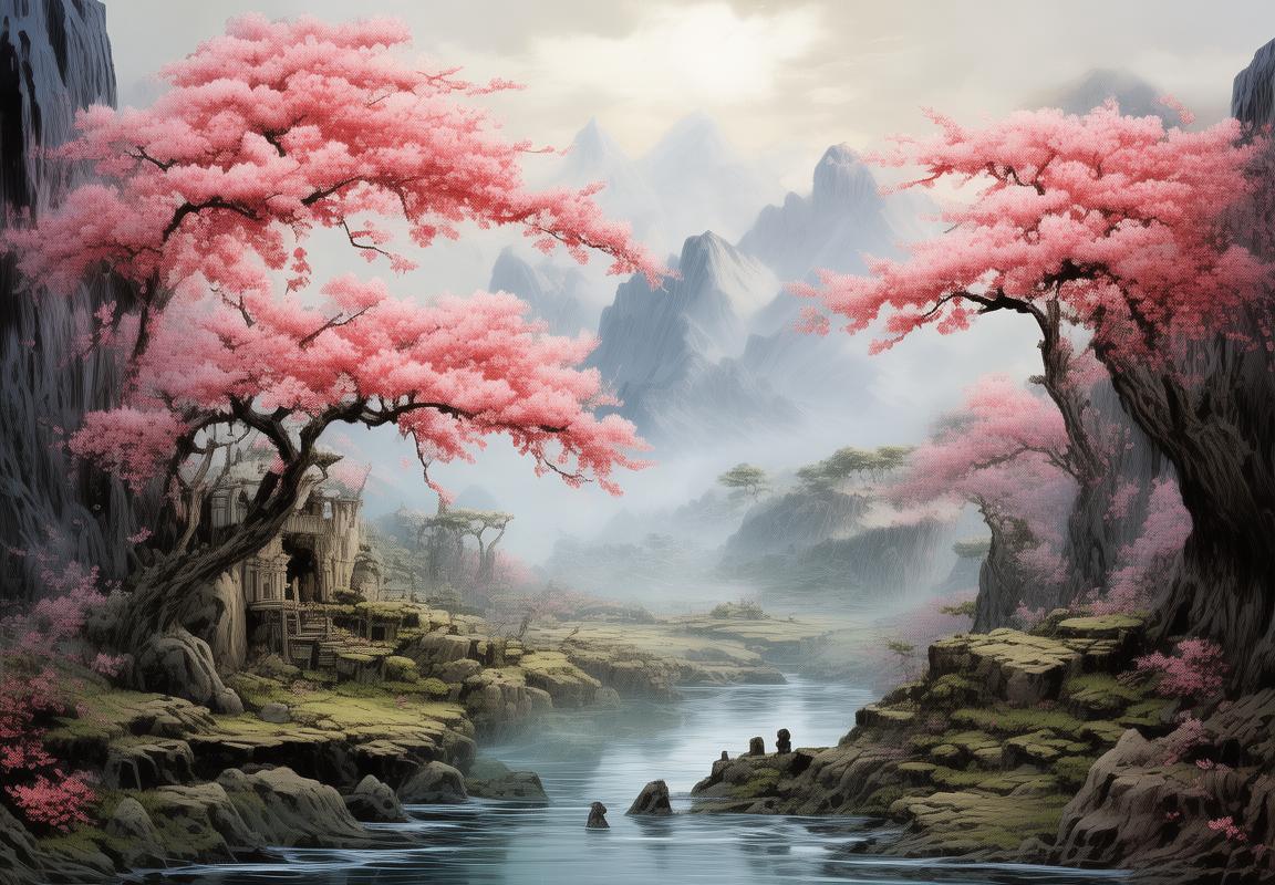 桃源深处象棋博弈：人间仙境中的智慧对决
