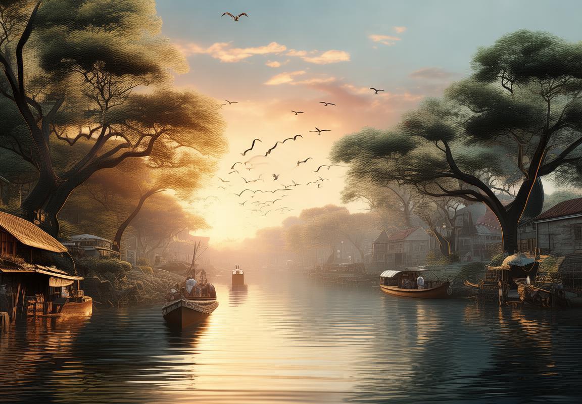 梦回江畔：流动画卷中的心灵向往与时光流转
