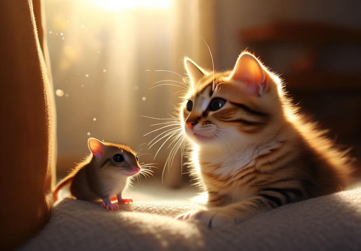 猫鼠欢乐互动，温馨家庭日常：猫咪老鼠温馨日常与古墓丽影崛起精神
