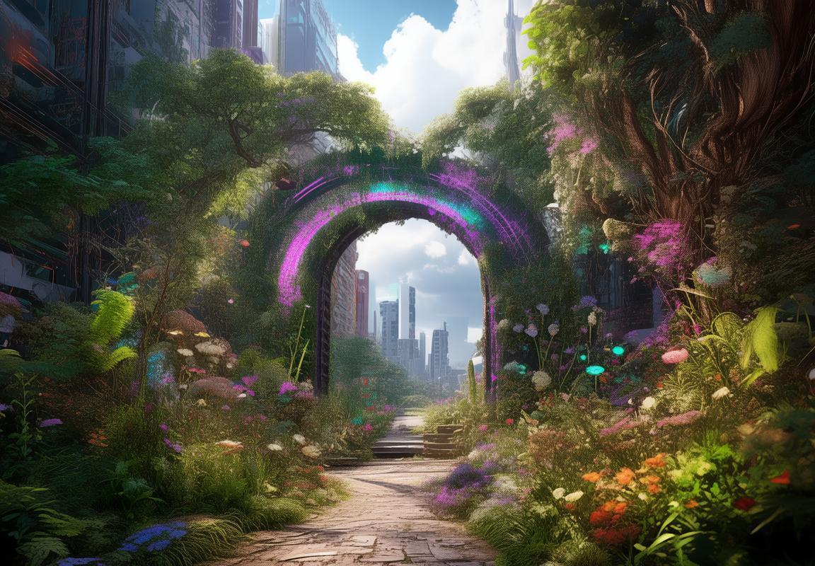 梦幻花园赛博朋克2077：科技自然奇幻融合之旅