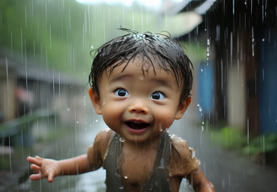 蜡笔小新悠然自得暴雨中的小确幸