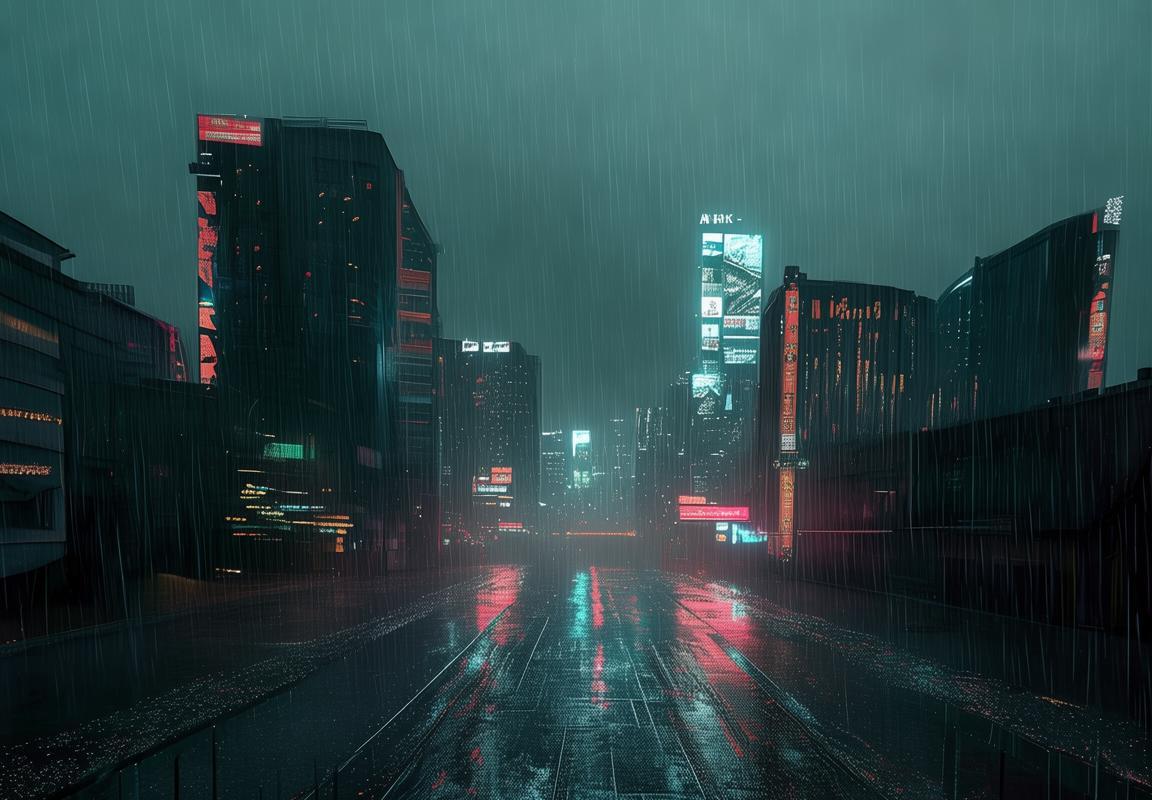 2077赛博朋克世界暴雨中的神秘解谜之旅